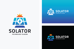 Solar Panel Energy Logo, a Branding & Logo Template by Design_Planet