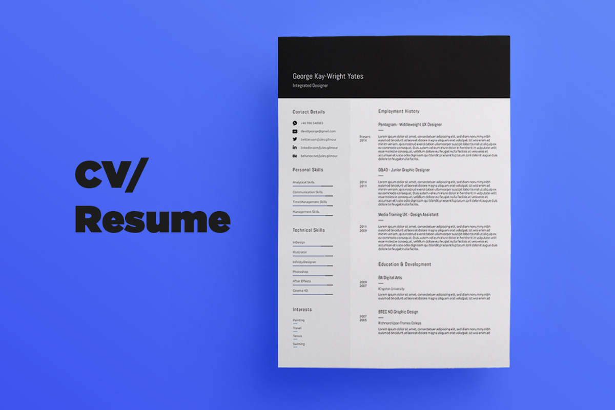 Sensible CV/Resume + Cover Letter, a Resume Template by designed by rich (Photo 4 of 5)