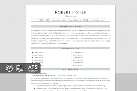 ATS Friendly Resume Template