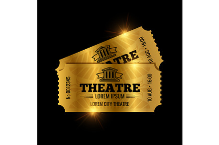 Vintage theatre tickets vector, a Background Graphic by Valerie Bodnar