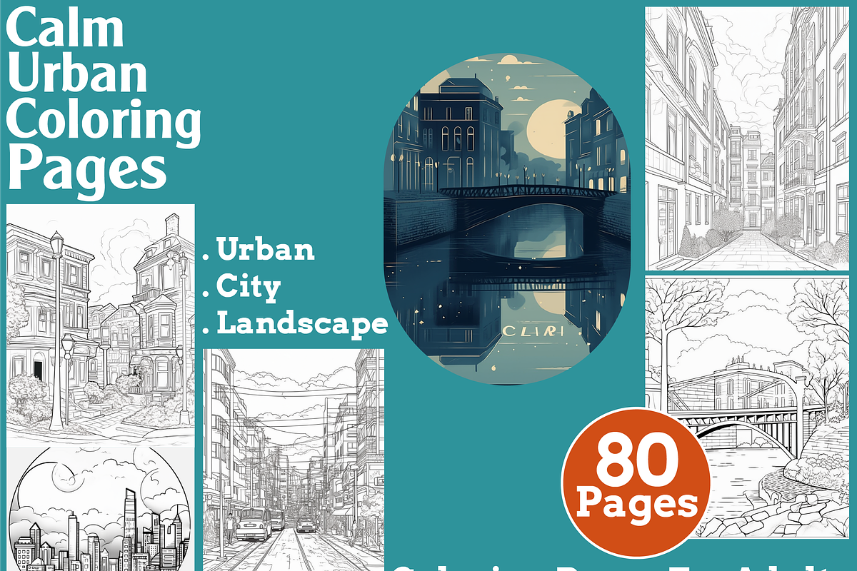 Calm Urban Coloring Pages For Adults, an Animal Illustration by martinblan (Photo 1 of 4)