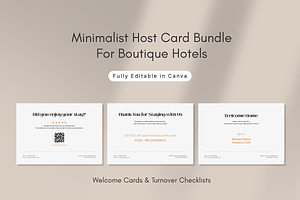 Welcome Cards & Turnover Checklists, a Stationery Template by batang