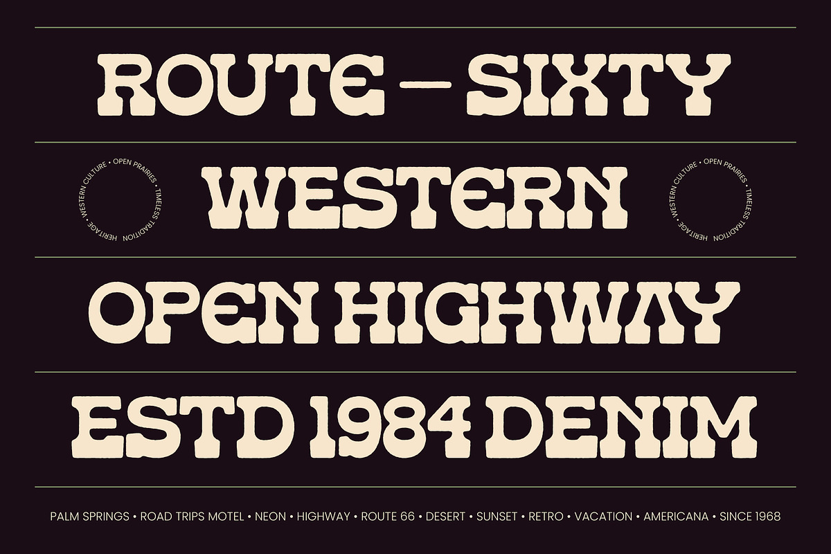 Americana Desert Rider Slab Serif, a Slab Serif Font by timelesstype.co (Photo 2 of 10)