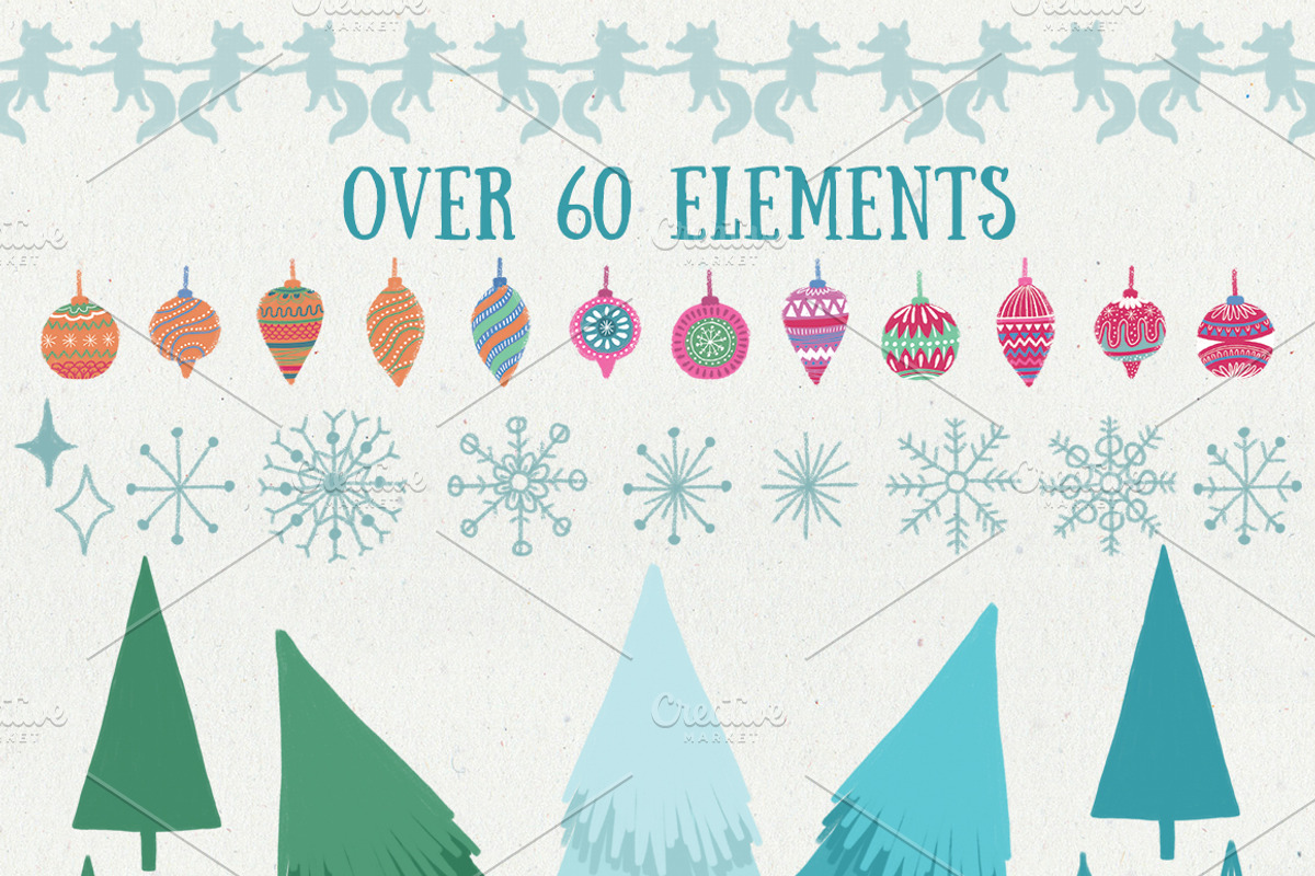 Christmas Illustration Creator/Foxes, an Animal Illustration by Stella's Graphic Supply (Photo 4 of 7)