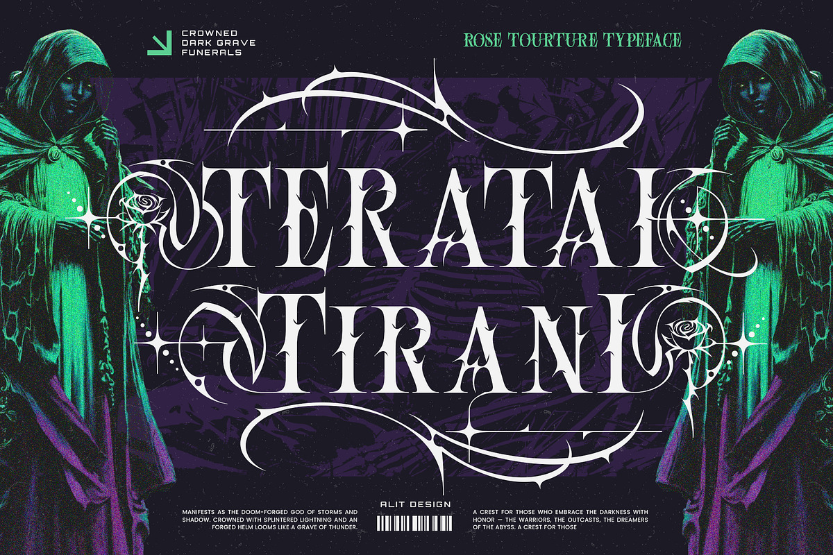 Rose Torture Typeface, a Serif Font by alit design (Photo 6 of 20)