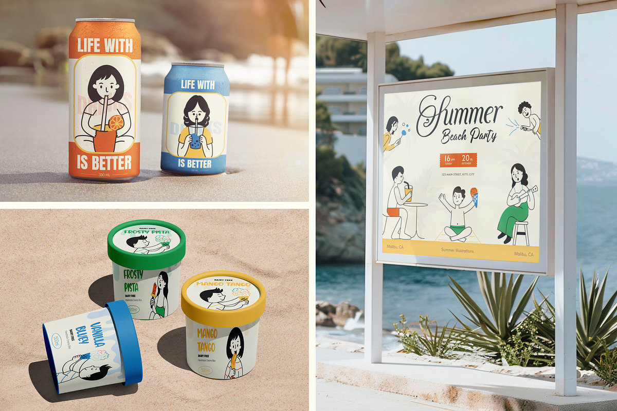 Summer Illustration Art Set, a Seasonal Illustration by Vectors Market (Photo 3 of 8)