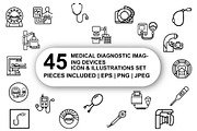Medical diagnostic imaging Icon Set, an Outline Icon by Nurlan's shop (Thumbnail 1 of 6)