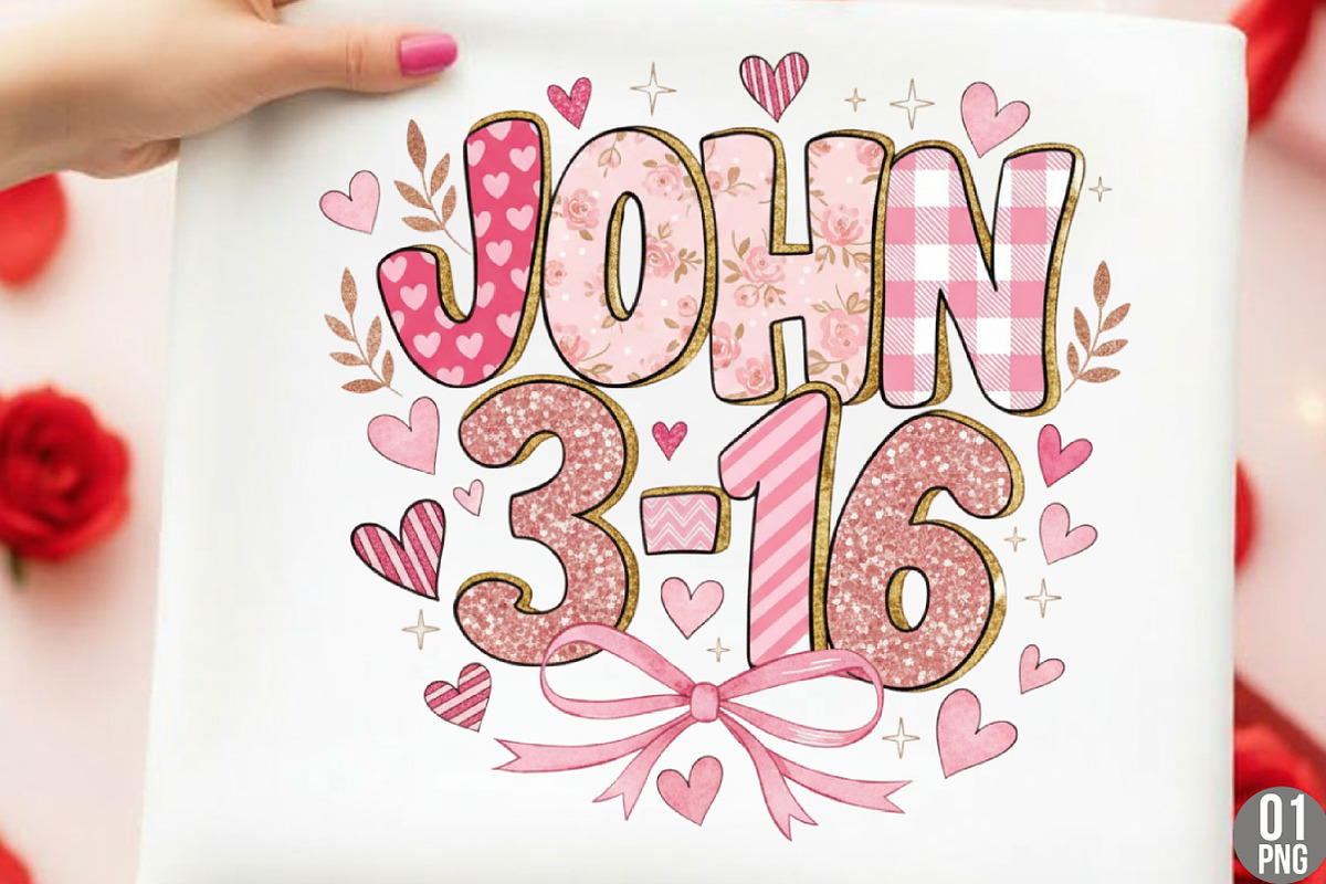 John 3.16 Png, Coquette Hearts Png, an Illustration by Designking (Photo 1 of 6)