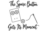 Spare Button Sewing Quote Line Art, an Object Illustration by Ghagra (Thumbnail 2 of 6)