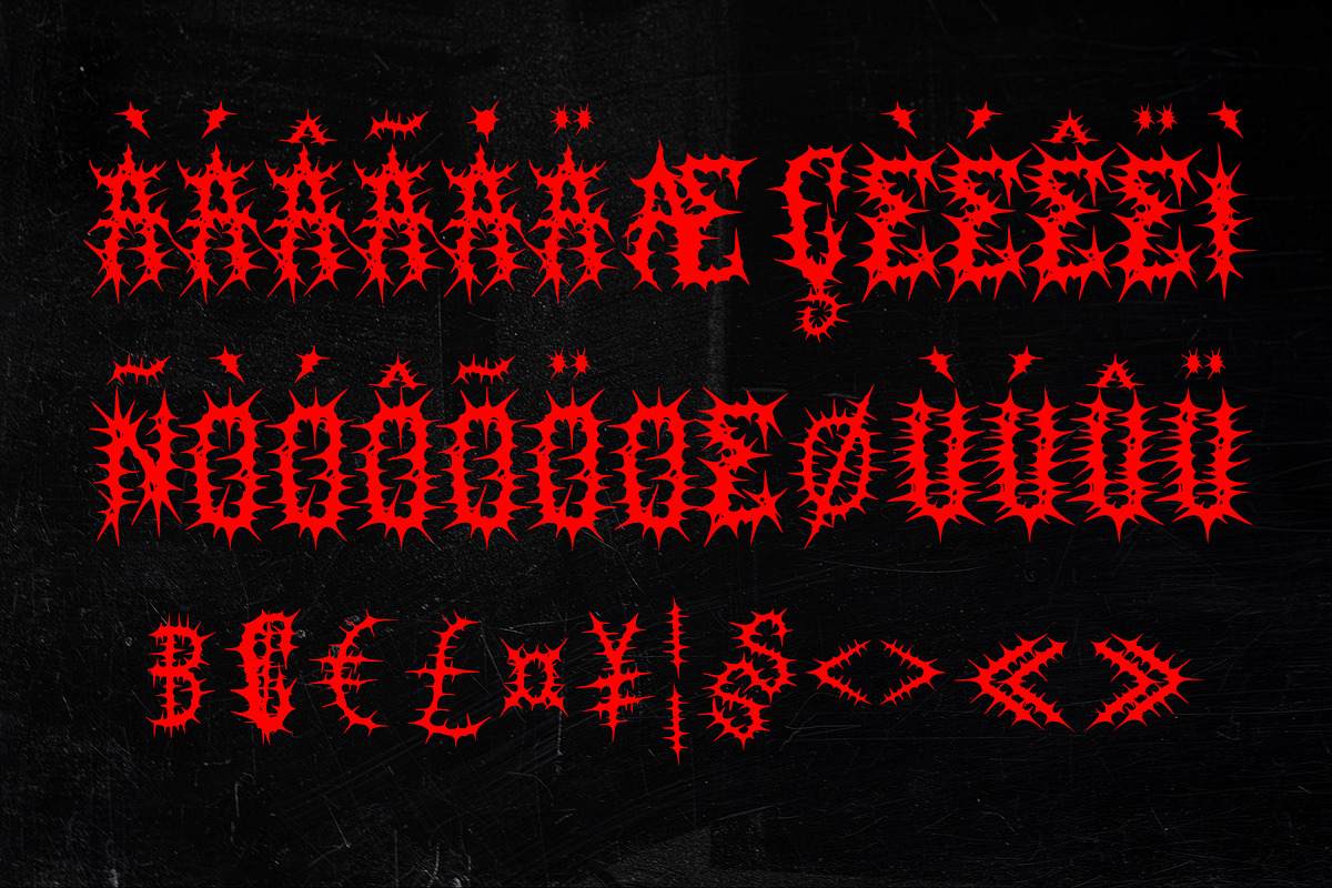 SALVOR Metal Horror Blackletter Font, a Blackletter Font by dansdesign (Photo 19 of 20)