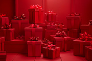86 Gift boxes with ribbons and bows, a Holiday Photo by Handmadefont (Thumbnail 81 of 90)