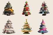 Whimsical Christmas Tree  Clipart Bu, an Illustration by SVGArt (Thumbnail 2 of 8)