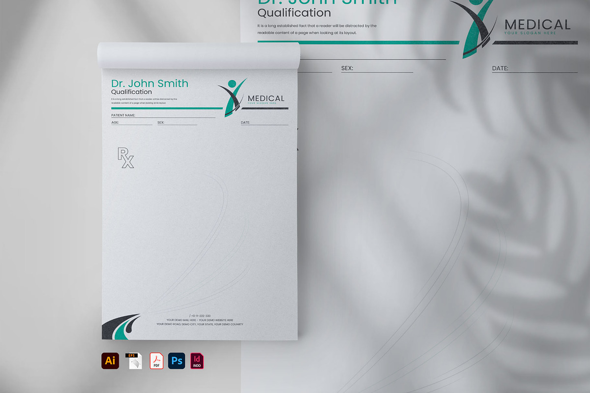 Doctor prescription pad design, a Stationery Template by Tanmoy Topu (Photo 1 of 2)