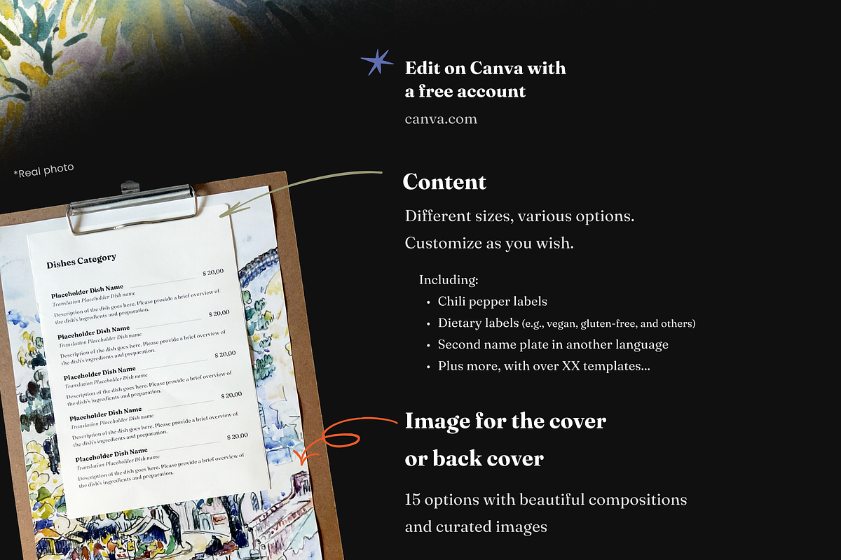 Italian Menu Template, a Brochure Template by Cadu's lil Digital Bodega (Photo 3 of 5)