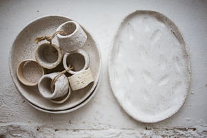 Ceramics in pottery workshop set stock photo containing art and ceramic