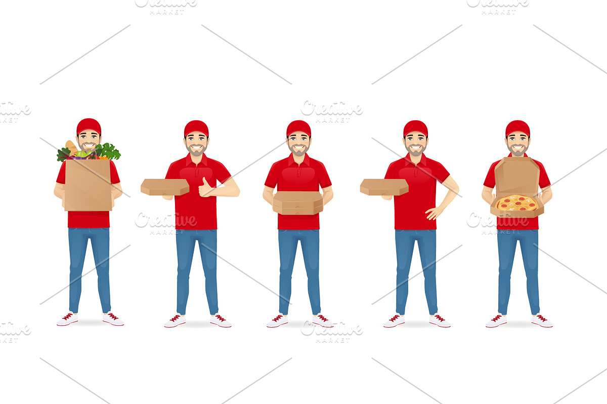 Delivery man kit, a Transportation Illustration by Volha Hlinskaya (Photo 3 of 6)