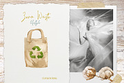 Zero Waste Watercolor Set, an Illustration by Cat In Colour (Thumbnail 5 of 7)