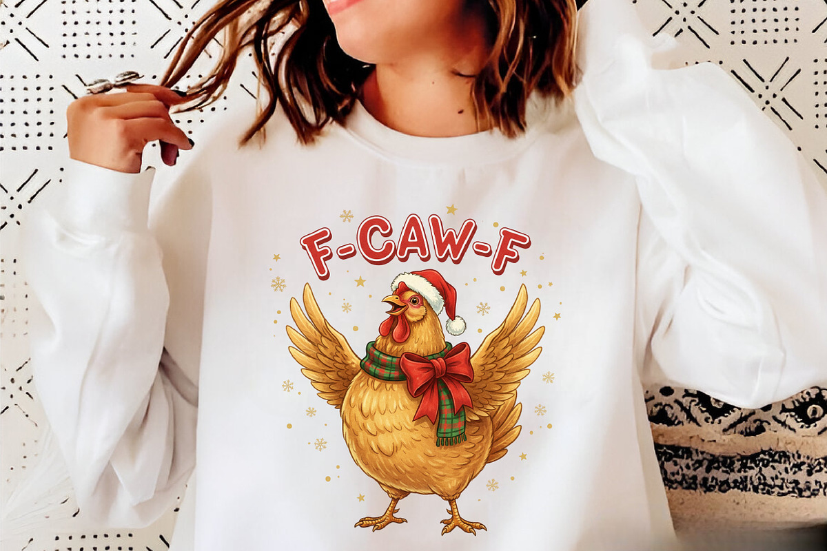 Quirky Santa Hat Chicken Illustratio, an Illustration by Libby Wishes (Photo 5 of 6)