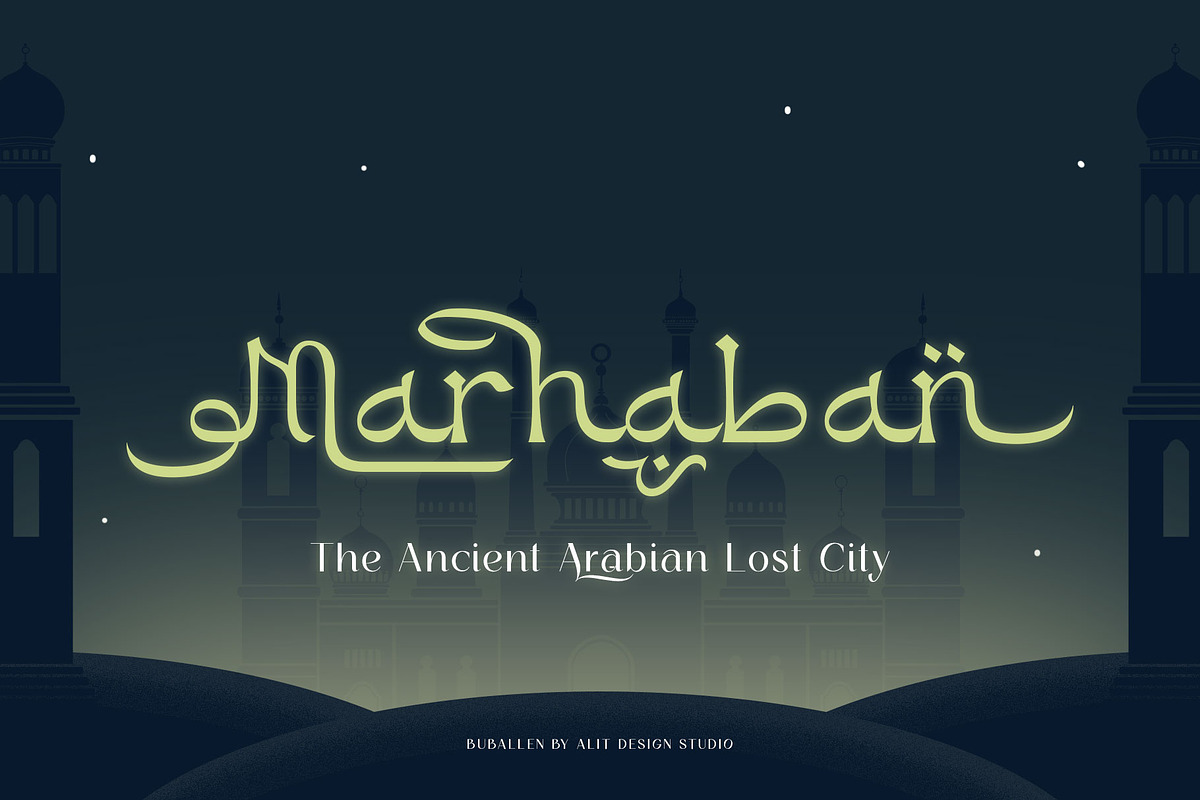 Buballen Arabic Typeface, a Script Font by alit design (Photo 6 of 14)