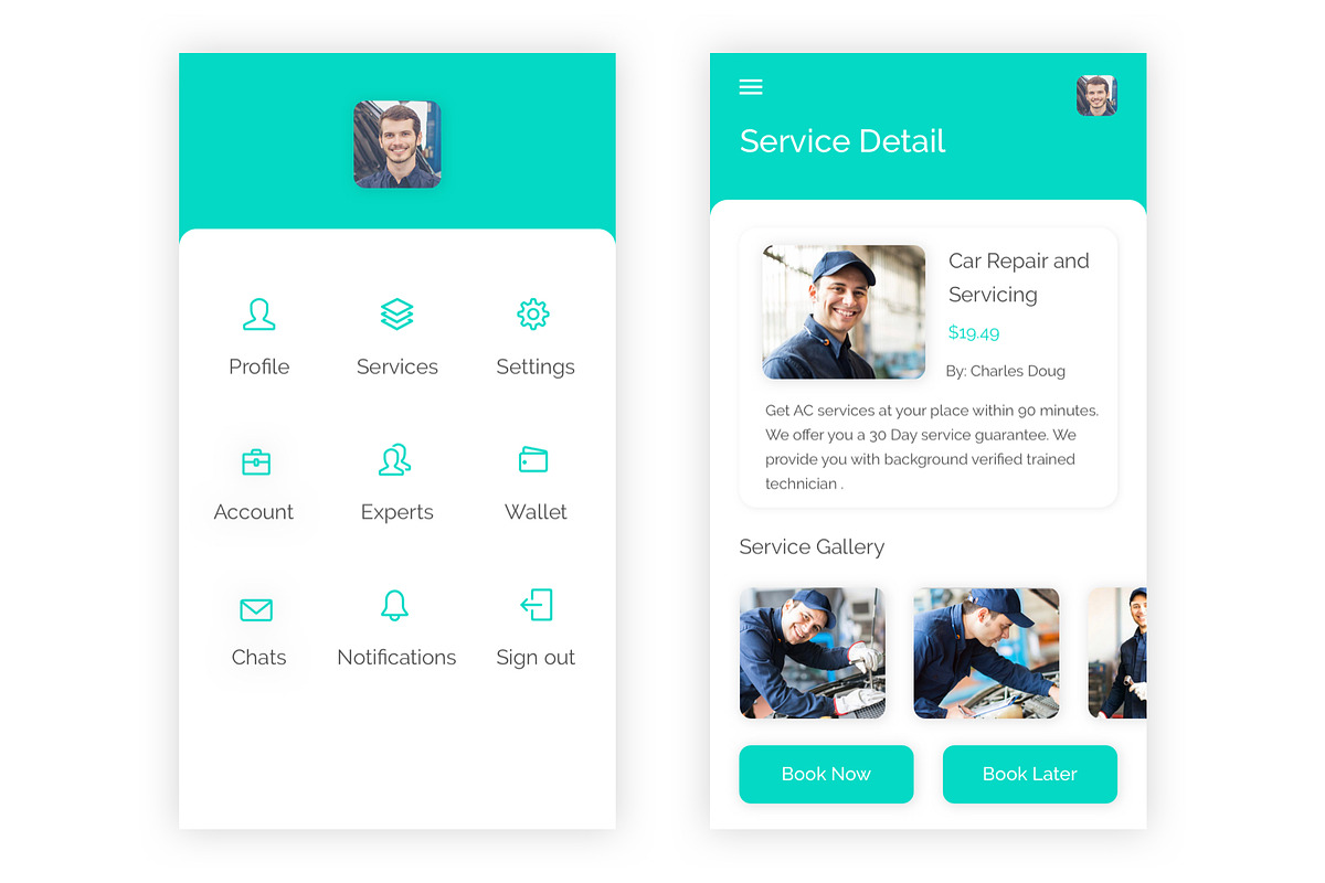 WeServe - Home Services UI Kit, an UI Kit Template by themelove (Photo 8 of 11)