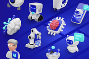 Artificial Intelligence 3D Icon Set, an Object 3D Model by Illustraly Design (Thumbnail 7 of 8)