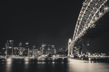 Sydney Harbour Bridge at night