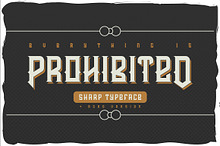 Prohibited typeface