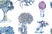 Toile de Jouy - Fairytale bunnies, a Pattern Graphic by YvY (Thumbnail 4 of 5)