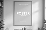 Interior Wooden Frame Poster Mockup, an Advertising Mockup by graphypix (Thumbnail 4 of 4)