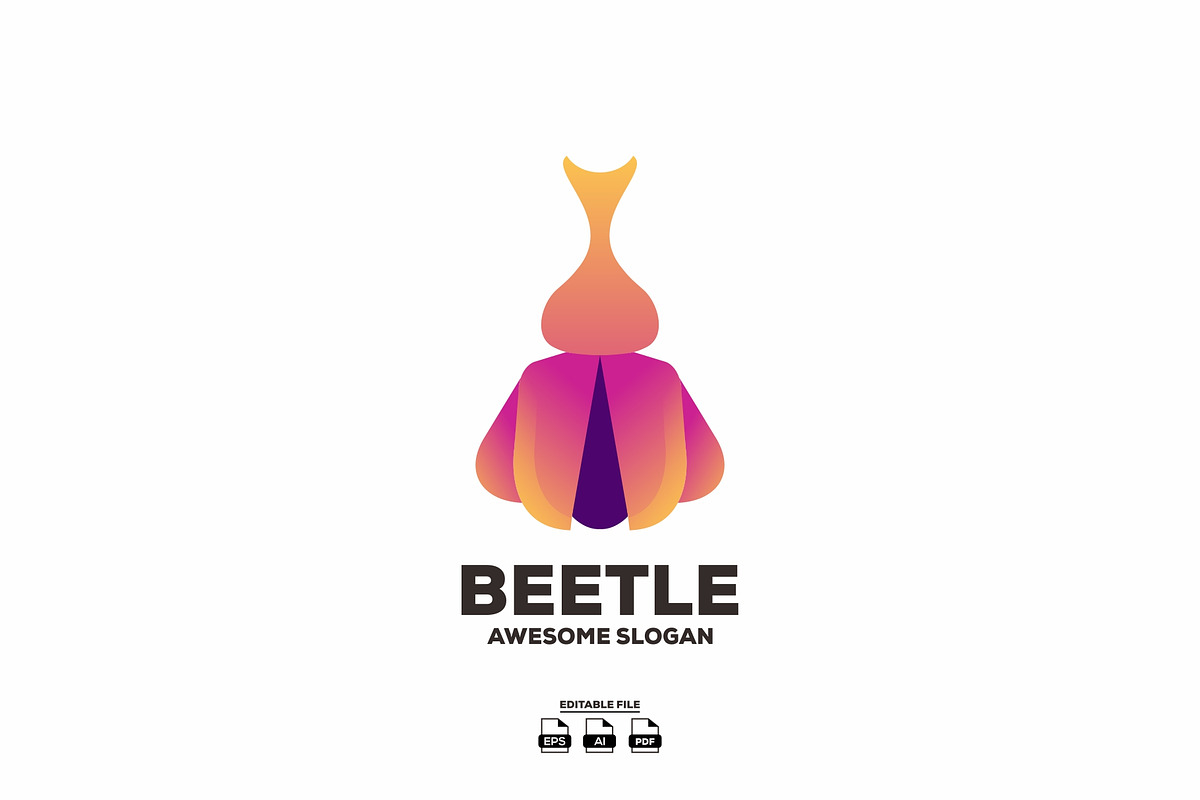 beetle gradient design logo, a Branding & Logo Template by LOGTURNAL