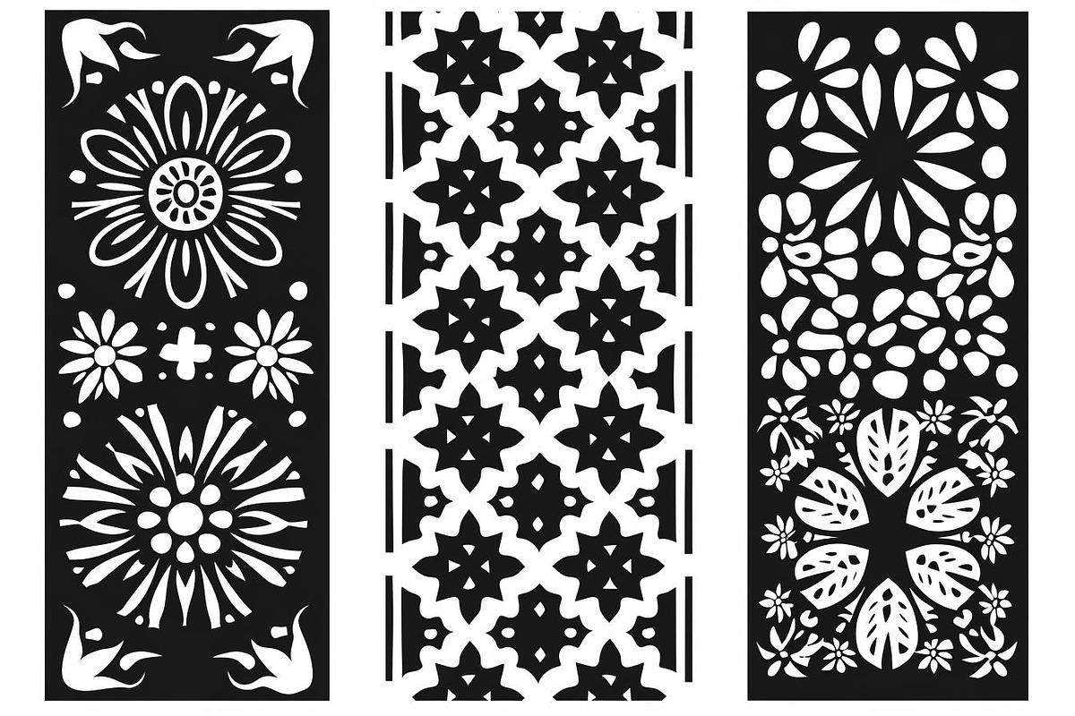 Elegant Floral Laser Cut Panel Bund, an Object Graphic by Creativeshirt (Photo 2 of 10)