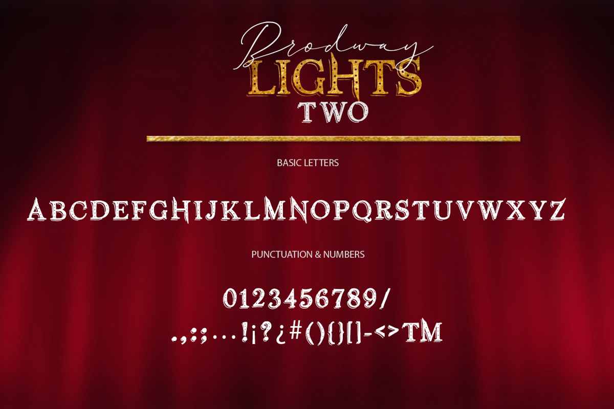 Broadway Lights | Duo Font., a Script Font by Red Ink (Photo 11 of 12)