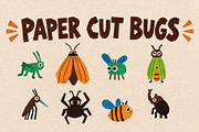 Paper Cut Bugs Clipart Bundle, an Object Illustration by Le.nart (Thumbnail 2 of 6)
