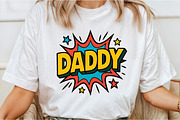 DADDY Comic Style Sublimation PNG, an Illustration by DreamCafeArt (Thumbnail 2 of 7)