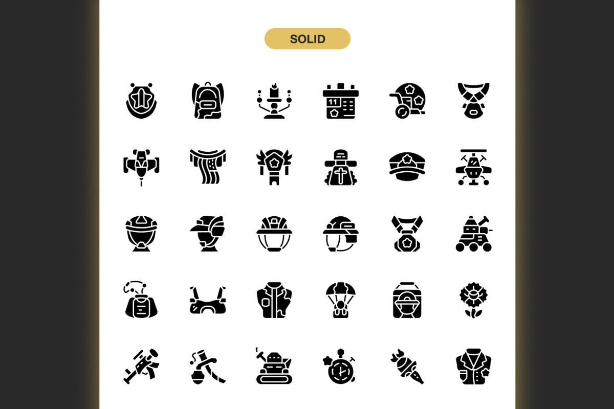 Veteran Day Icons, an Icon by Spacepixel Creative (Photo 3 of 3)