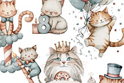 60 Cute Cat Clipart, an Animal Illustration by Pati Charm Studio (Thumbnail 1 of 9)