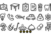 Hand Drawn Office Icons Set, an Illustration by designvectx (Thumbnail 3 of 3)