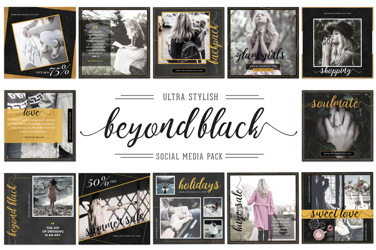 ENTIRE SHOP Social Media Bundle, a Social Media Template by Typography Prime (Photo 5 of 10)