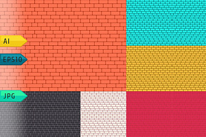 Brick Walls Seamless Vector Backdrop