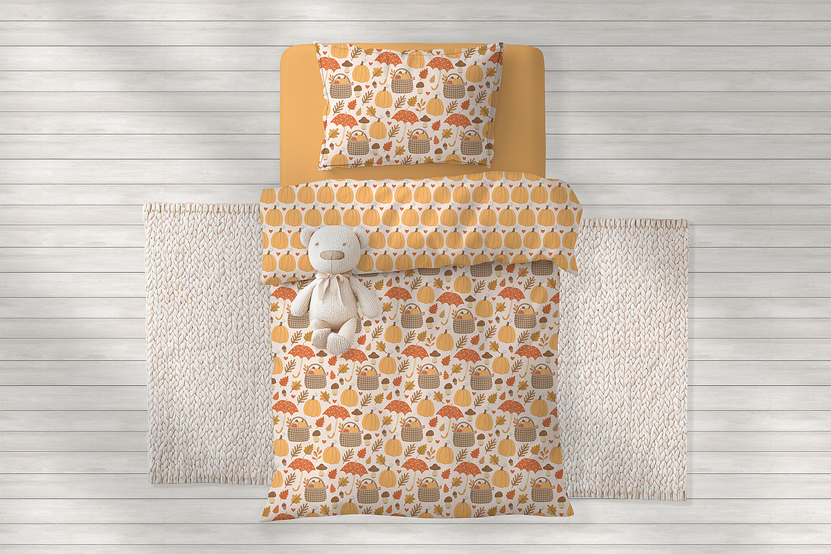 Kid Bedding Mockup PSD, an Apparel Mockup by Anna Druzhkova (Photo 7 of 7)