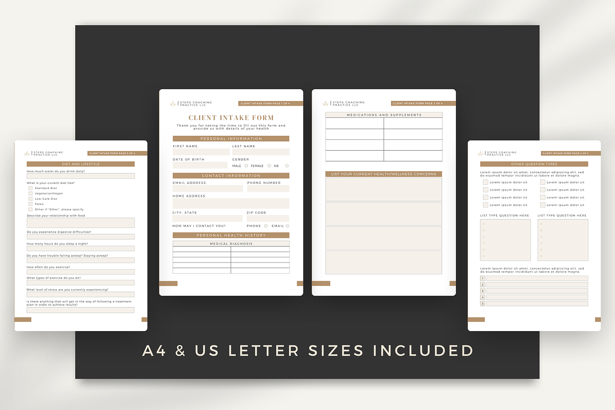New Client Intake Form Canva, a Brochure Template by Designs by Darowan