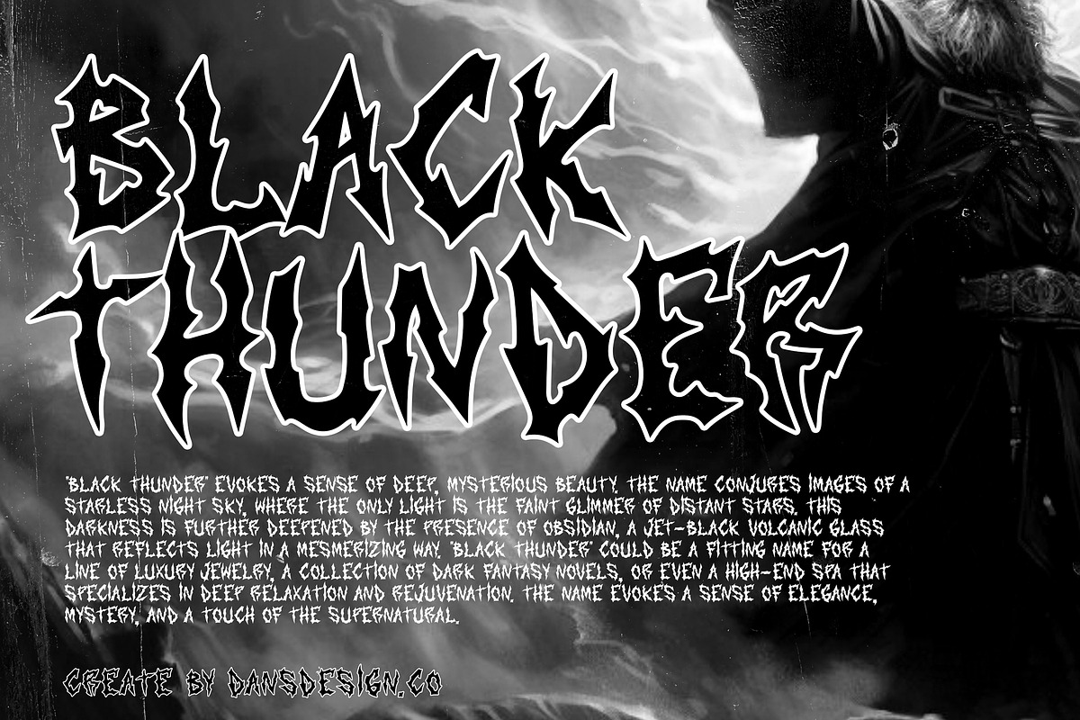 Blackened Rumbling Black Metal Rough, a Blackletter Font by dansdesign (Photo 4 of 12)