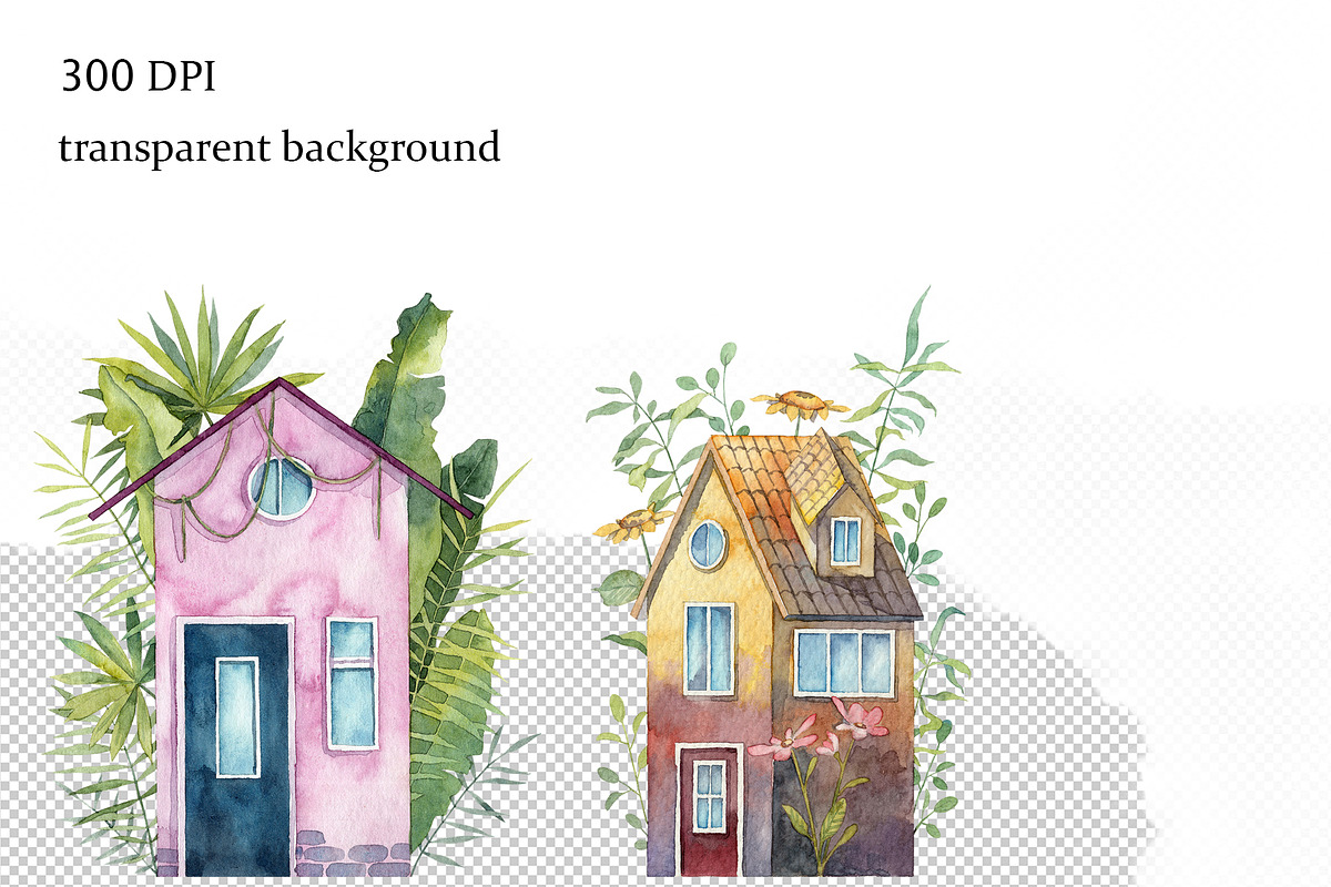 Cute garden houses, a Decorative Illustration by Dashamoony (Photo 4 of 4)