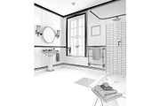 Victorian Bathroom - Classic, an Architecture 3D Model by 3DCargo (Thumbnail 6 of 6)