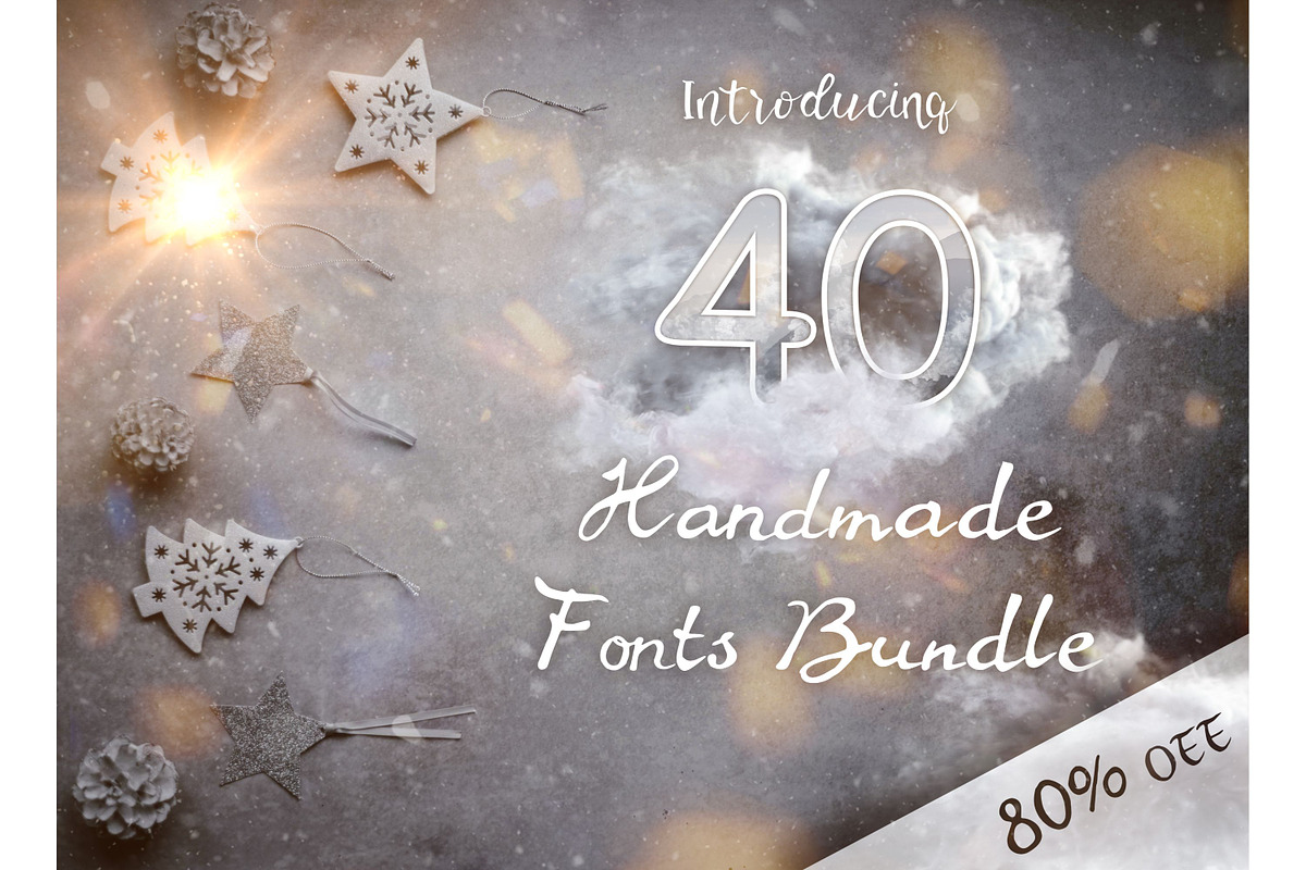 40 Handmade Fonts, a Script Font by Eldamar Studio (Photo 1 of 2)