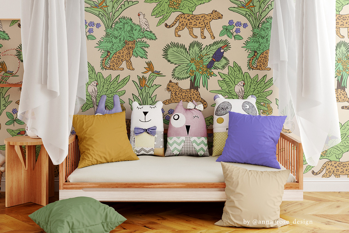Jungle Wildlife Seamless Patterns, a Pattern Graphic by Rose Design (Photo 8 of 9)