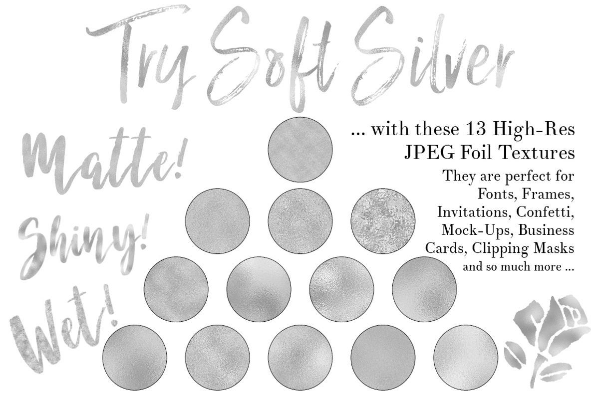 Soft Silver Foil Textures, a Texture Graphic by U + Me Studio (Photo 3 of 4)