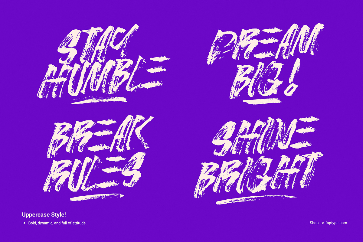 Stroke | Cyber Brush Font, a Handwritten Font by Ardana Creative (Photo 6 of 14)