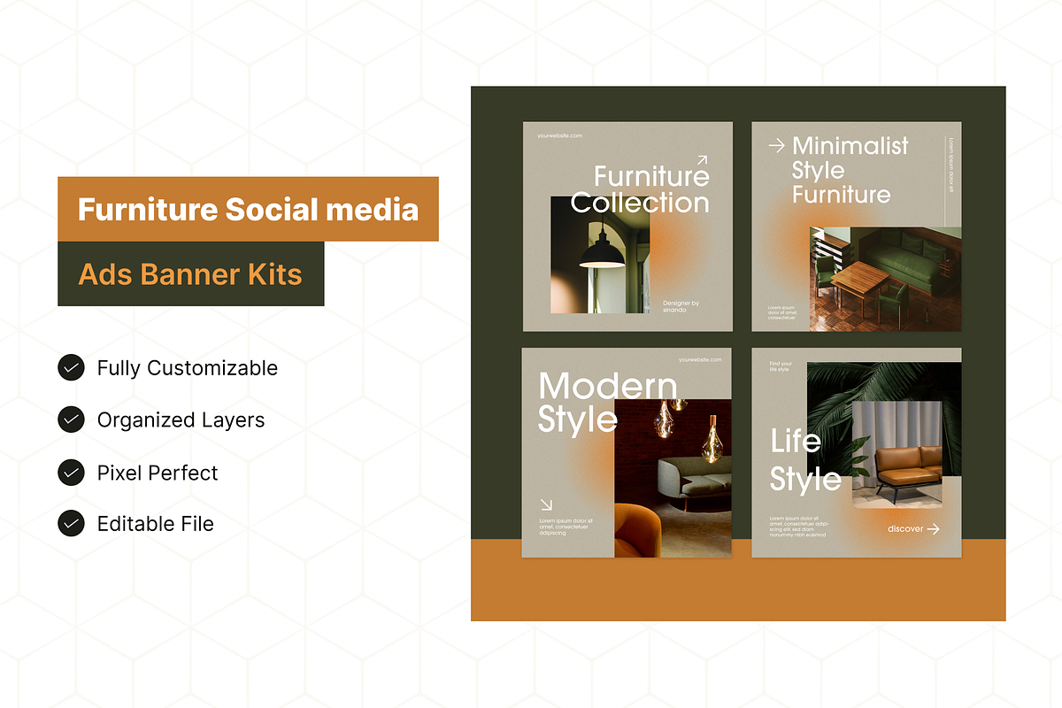 Canva Luxury Interior Socia Media, a Social Media Template by IconexUI (Photo 2 of 6)