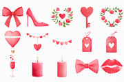 Red Valentine's Day Clipart, an Illustration by Libby Wishes (Thumbnail 7 of 7)